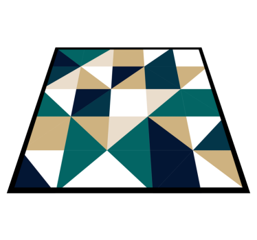 Tapete vinil para gabinete Padrão de triângulos nórdicos dourado  - TenStickers