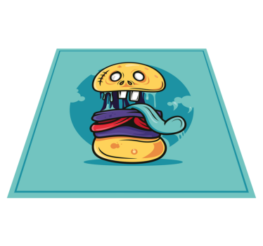 Tapete vinílico juvenil personagem de caveira boba - TenStickers