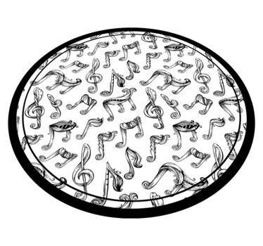Tapete vinílico juvenil padrão de notação musical - TenStickers