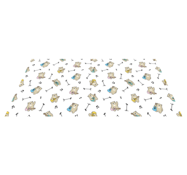 Tapete vinílico para bebés tema musical de ursos - TenStickers