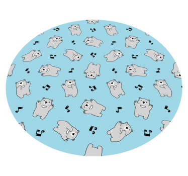 Tapete vinílico para bebés personagens ursos alegres - TenStickers