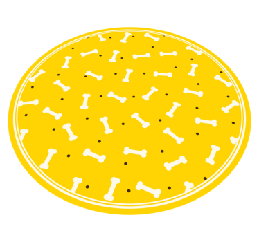 Tapete vinílico de animais padrão de osso amarelo - TenStickers