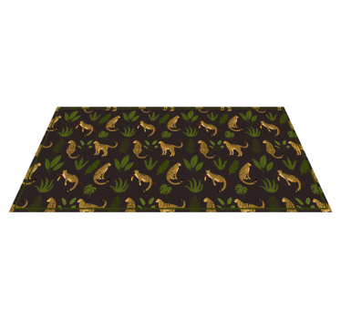 Tapete vinílico estampa de animal padrão folha de leopardo - TenStickers