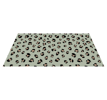 tapete em vinil retangular com estampa de leopardo em aquarela - TenStickers