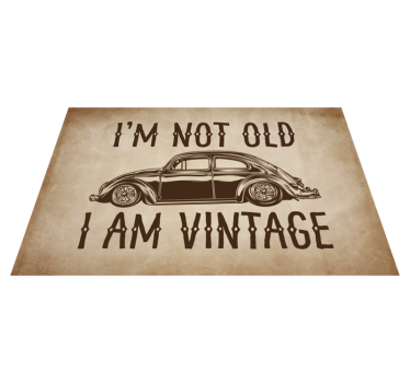 Tapete vinílico vintage eu não sou velho - TenStickers