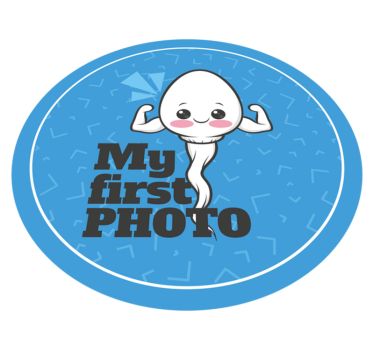 Tapete vinílico frases e textos minha primeira foto - TenStickers