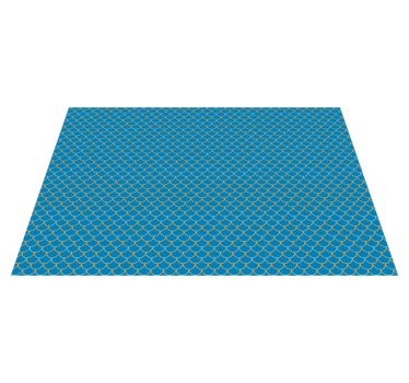 Padrão de escamas de peixe azul piso de vinil para banheiro - TenStickers