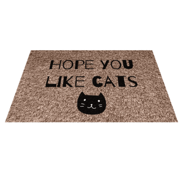 Tapete vinílico frases e textos espero que goste de gatos - TenStickers