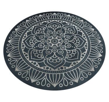 Tapete de mandala padrão antigo em tons de cinza - TenStickers