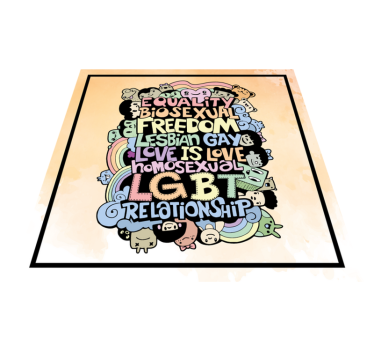 Tapete vinílico frases e textos mensagem lgbt colorida - TenStickers