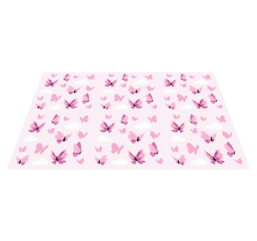 Tapete de vinil infantil de borboletas rosa - TenStickers
