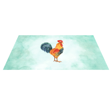 Tapete vinílico de animais arte de galo em aquarela - TenStickers