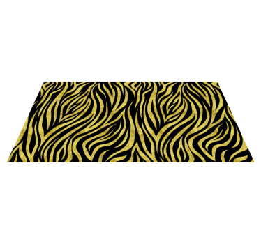Tapete vinílico estampa de animal padrão zebra dourado - TenStickers