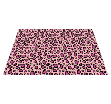 Tapete vinílico estampa de animal pontos de leopardo rosa - TenStickers