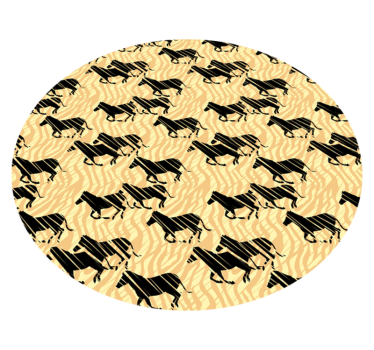 Tapete vinílico estampa de animal padrão de cavalo estiloso - TenStickers