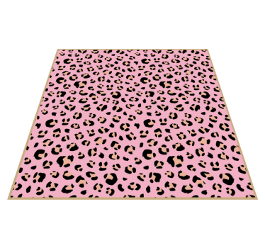 Tapete vinílico estampa de animal padrão onça rosa chic - TenStickers