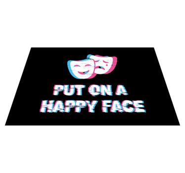 Tapete vinílico frases e textos expressão facial feliz - TenStickers