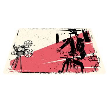 Tapete vinílico vintage cena clássica de filme - TenStickers