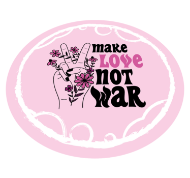 Tapete vinílico frases e textos mensagem de amor pacífica - TenStickers