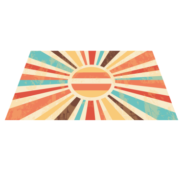 Tapete vinílico vintage explosão de cores do nascer do sol - TenStickers