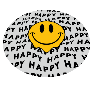 Tapete vinílico juvenil gráfico de sorriso feliz - TenStickers