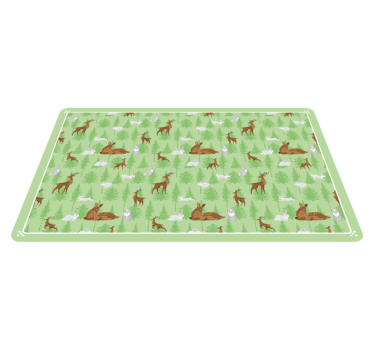 Tapete vinílico de animais criaturas da floresta verde - TenStickers