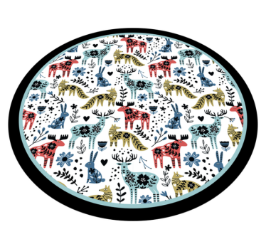Tapete vinílico para bebés padrões de animais coloridos - TenStickers