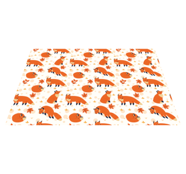 Tapete vinílico para bebés padrões adoráveis de raposa - TenStickers