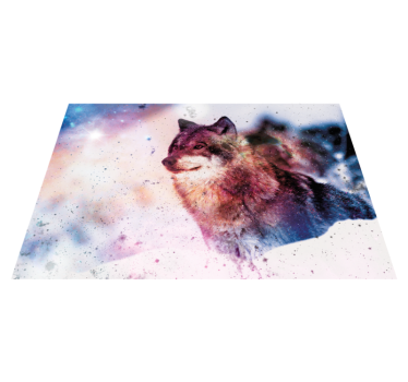 Tapete vinílico de animais imagem do lobo cósmico - TenStickers
