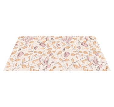 Tapete vinílico hall de entrada elegância floral pastel - TenStickers