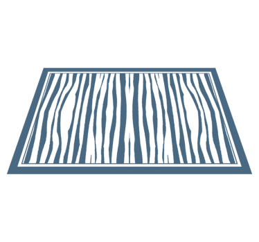 Tapete vinílico estampa de animal listras de zebra azul - TenStickers