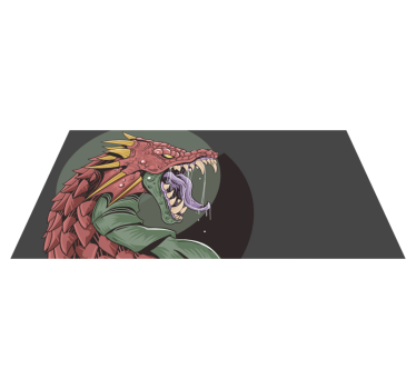 Tapete vinílico juvenil ilustração de cabeça de dragão - TenStickers