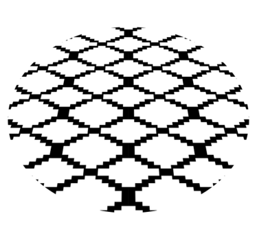Tapete de entrada com diamantes geométricos pretos - TenStickers