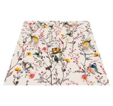 Tapete retro com produtofloral naturalista - TenStickers