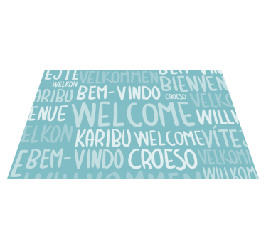 Tapete vinílico frases e textos bem-vindo em várias línguas - TenStickers