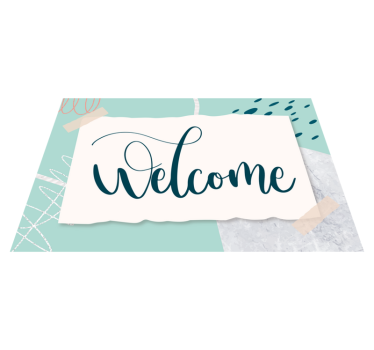Tapete vinílico de frases e textos texto de entrada elegante - TenStickers