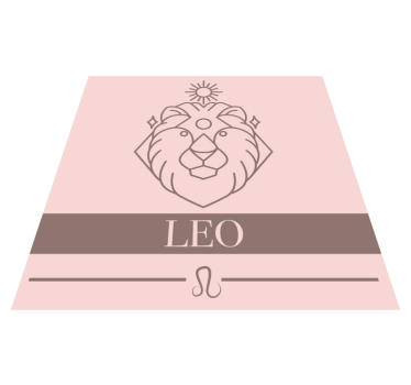 Tapete vinil com nome signo de leão - TenStickers