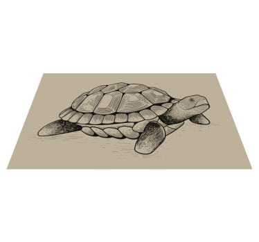 Tapete vinílico animais ilustração de tartaruga - TenStickers