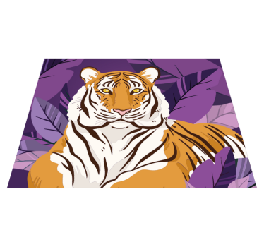 Tapete vinílico animais ilustração de tigre - TenStickers