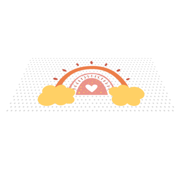Tapete vinílico para bebés paisagem de nuvens do arco-íris - TenStickers