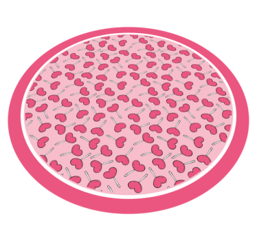 Tapete vinílico bebé círculo de delícia de cereja - TenStickers