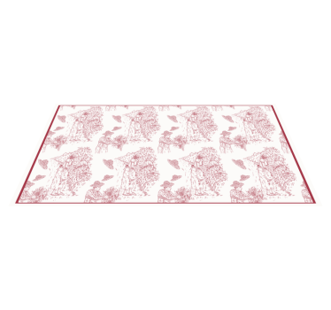 Tapete vinílico vintage padrão de toile de cena pastoral - TenStickers
