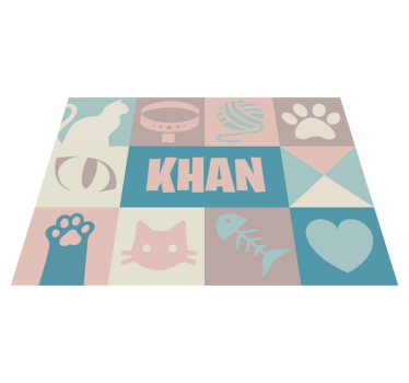 Tapete de animais personalizado para gatos - TenStickers