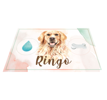 Golden retriever tapete de água e comida para animais - TenStickers