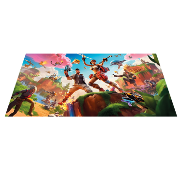 Tapete vinílico para quarto personagens de jogos de vídeo em ação - TenStickers