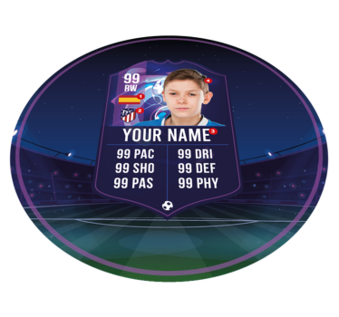 Tapete vinílico juvenil cartão do jogador de futebol - TenStickers