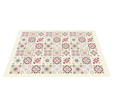 Tapete vinílico azulejo hidráulicos - TenStickers