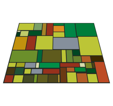 Tapete vinílico mosaico retro multicolorido - TenStickers