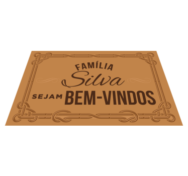 Tapete vinílico entrada família bem-vinda personalizável - TenStickers
