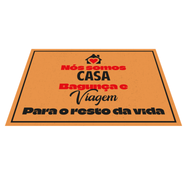 Tapete vinílico entrada Nós somos casa com nome - TenStickers